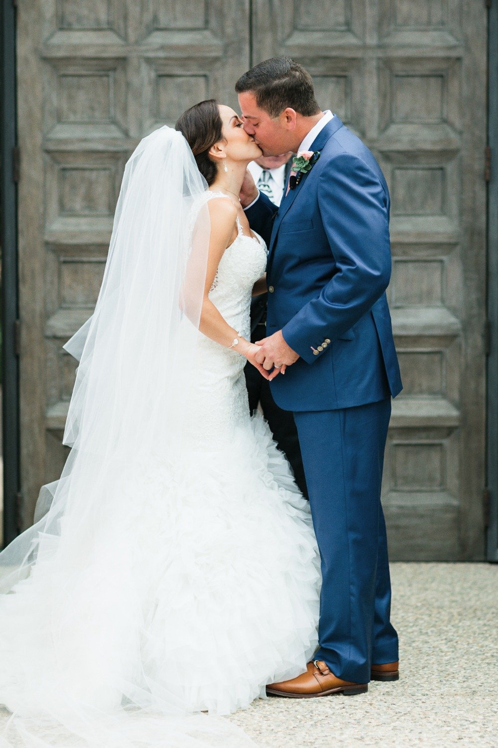 Ceremony wedding kiss