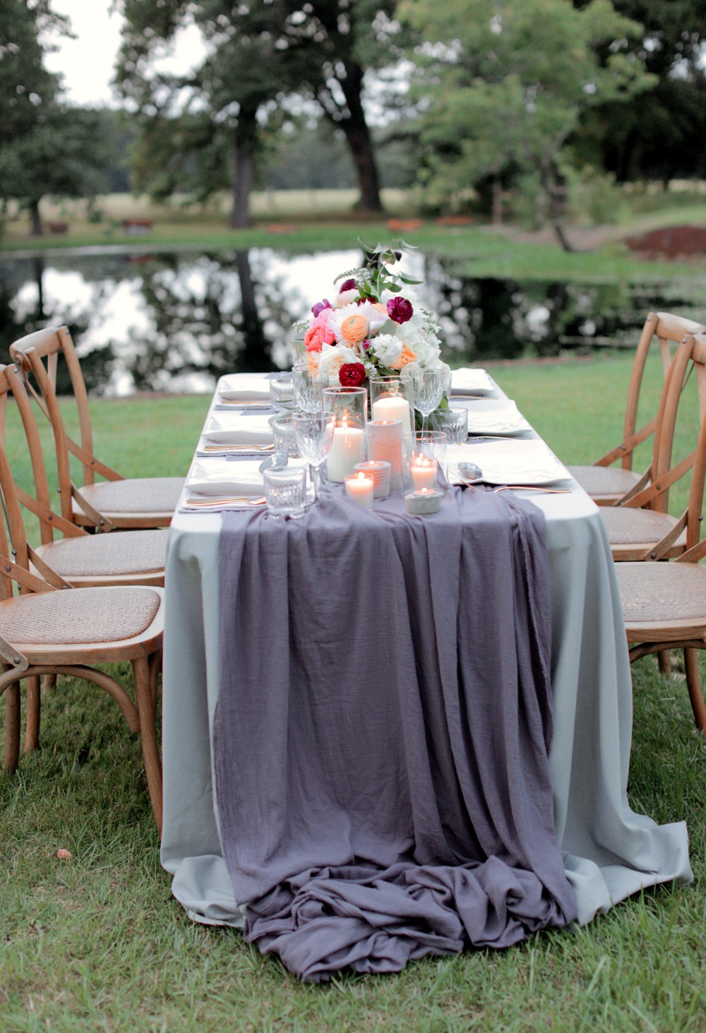 Beautiful candle lit tablescape