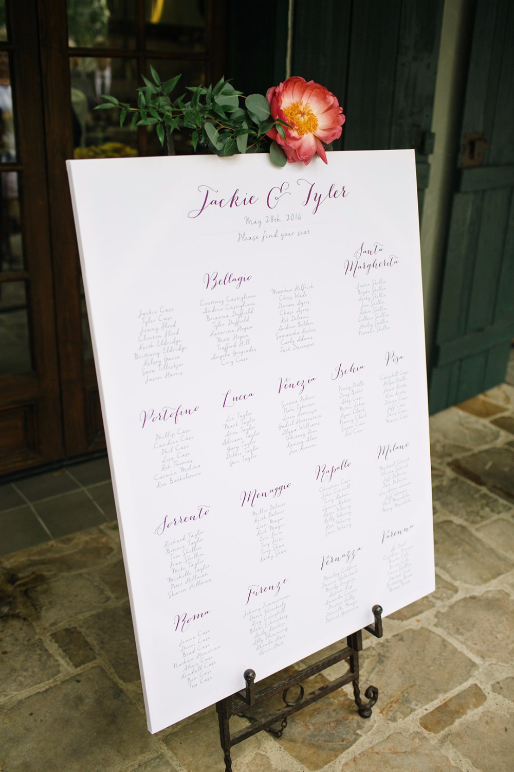 Simple seating chart idea