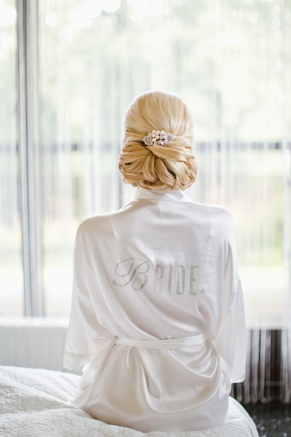 Bridal hair and robe