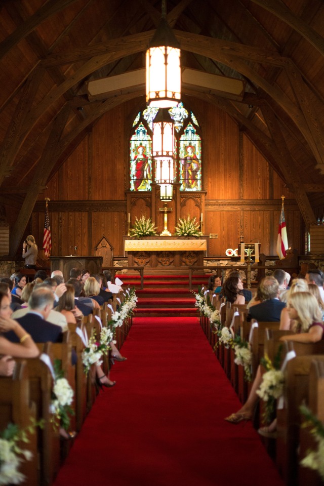 classic church wedding ceremony