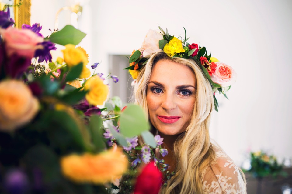 wildflower bohemian bridal style