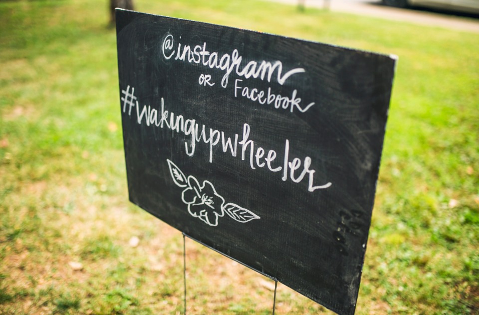 chalkboard style wedding Instagram sign