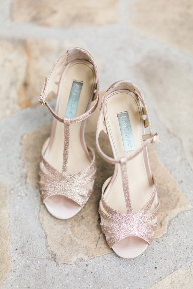 champagne glitter wedding shoes