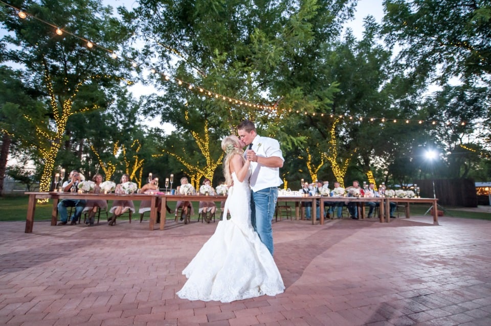 The bride and grooms first dance