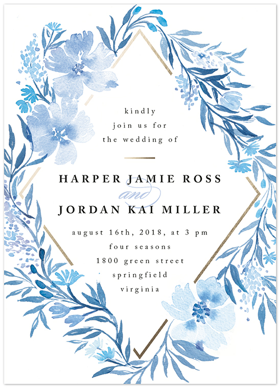 watercolor wedding invite