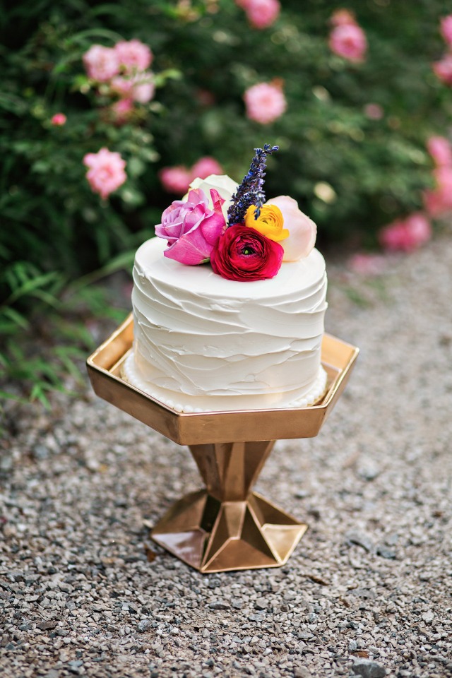 flower topped mini cake