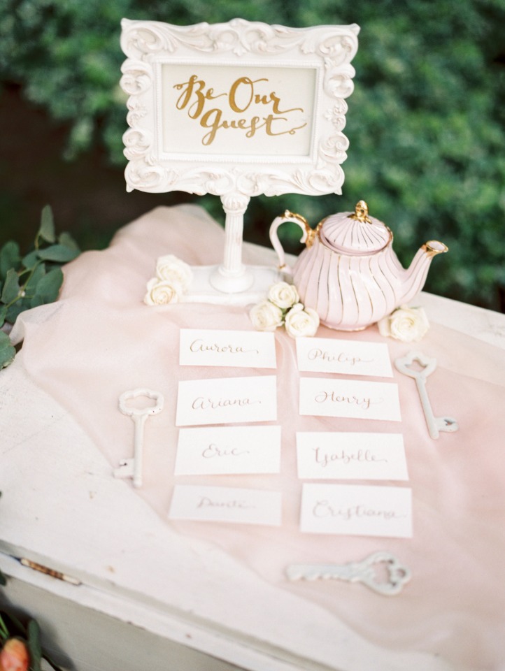 be our guest escort card display