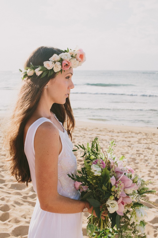 beach bridal style