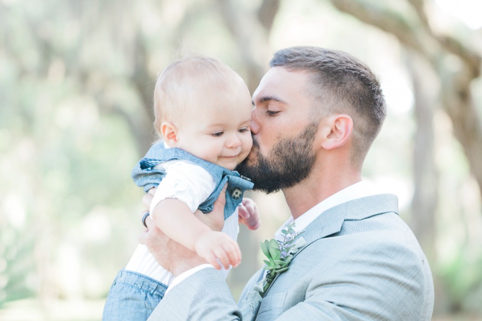 the groom and his baby boy