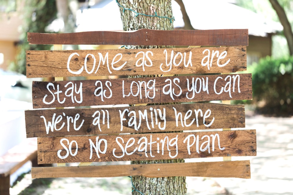come as you are wedding sign