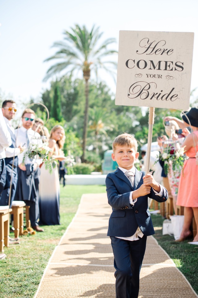here comes your bride ring bearer sign