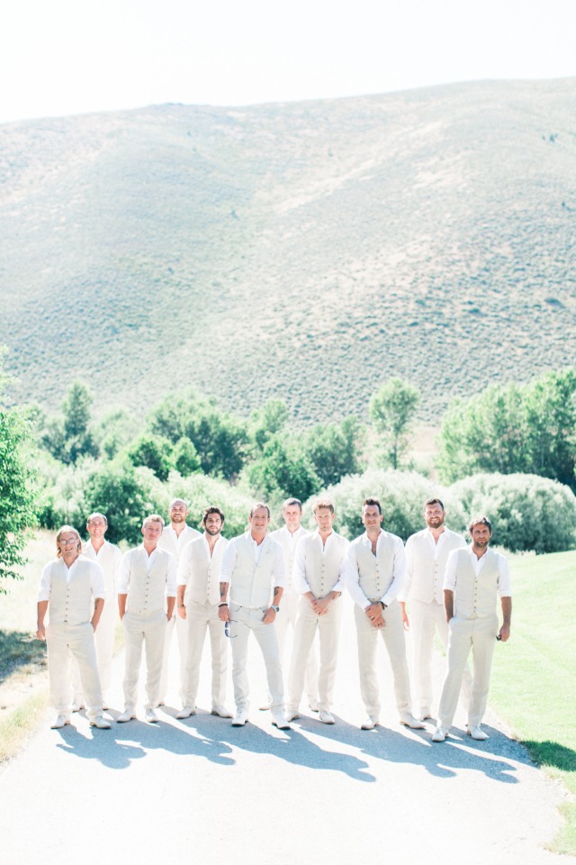 white and ivory groomsmen style