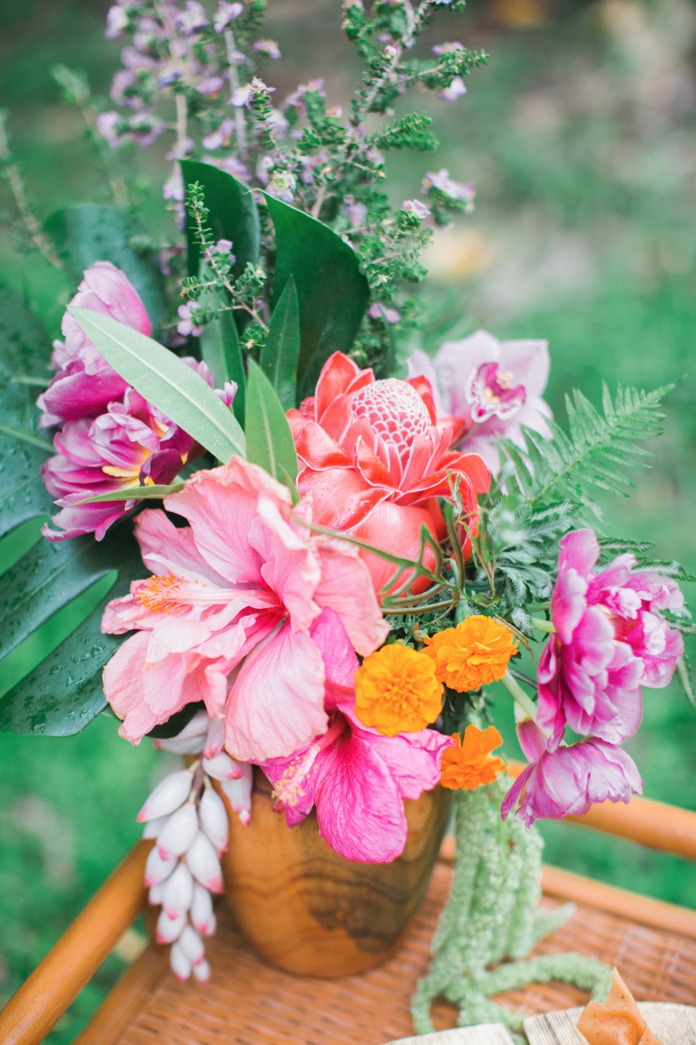 Bright and bold Hawaiian bouquet