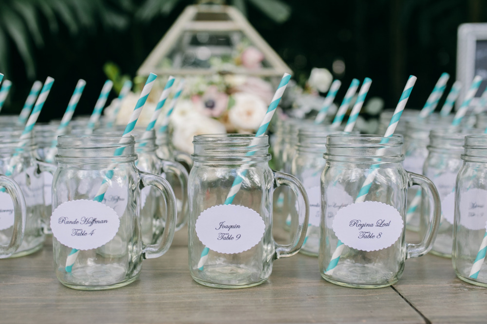 mason jar wedding glasses