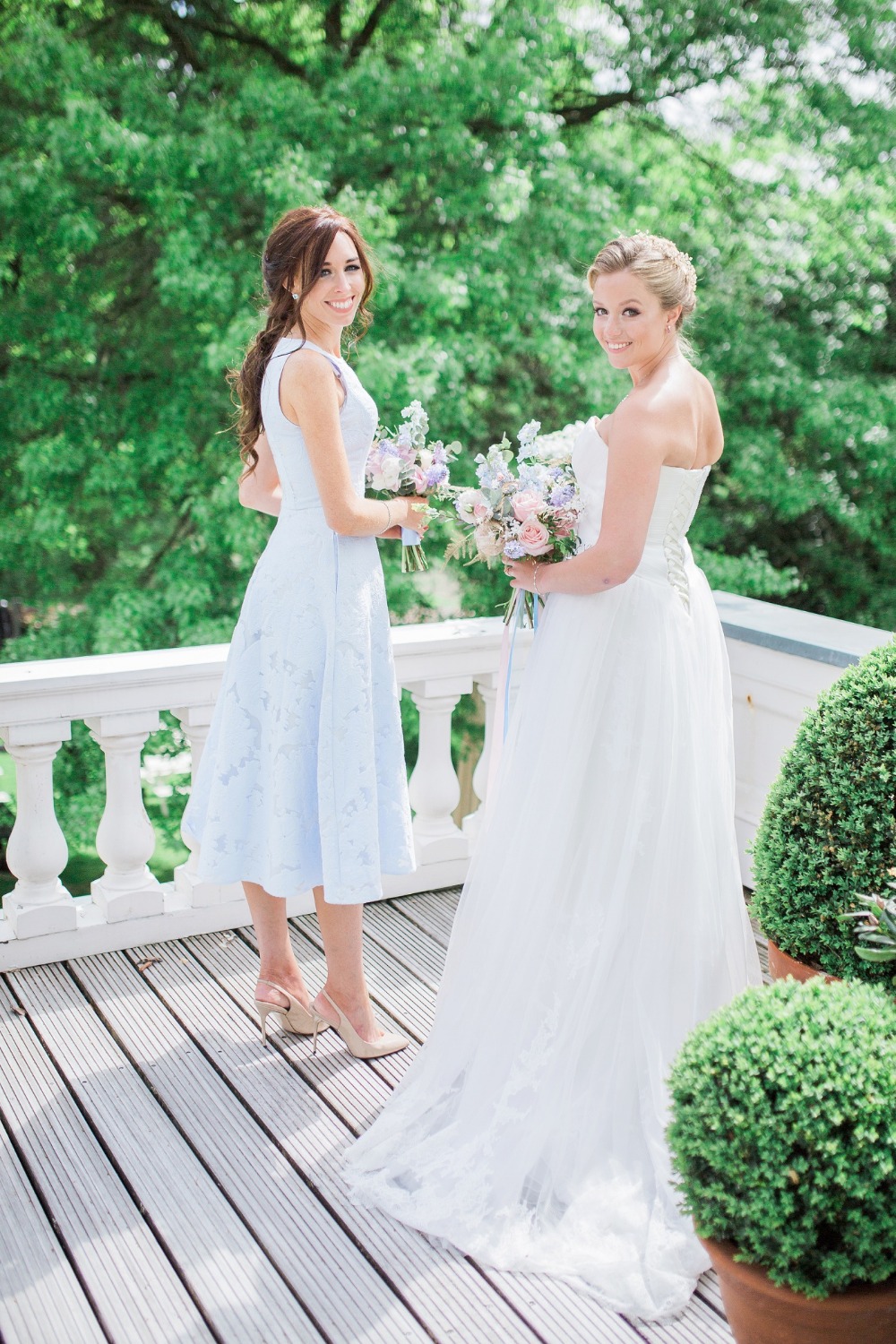 Blue bridesmaid dress
