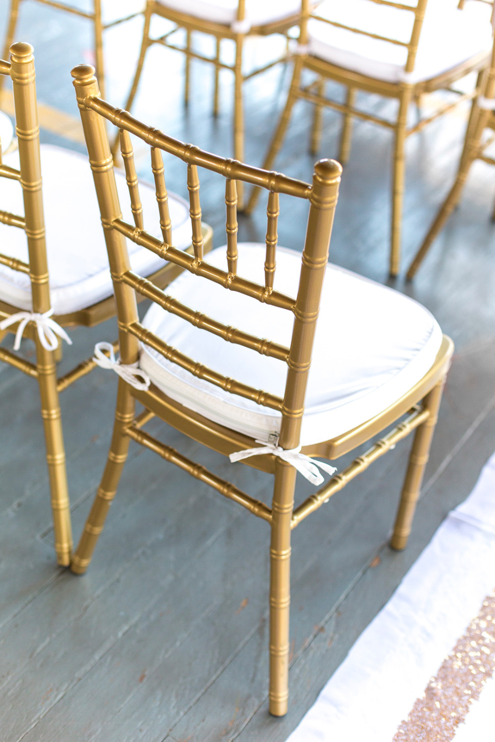 gold wedding ceremony chairs