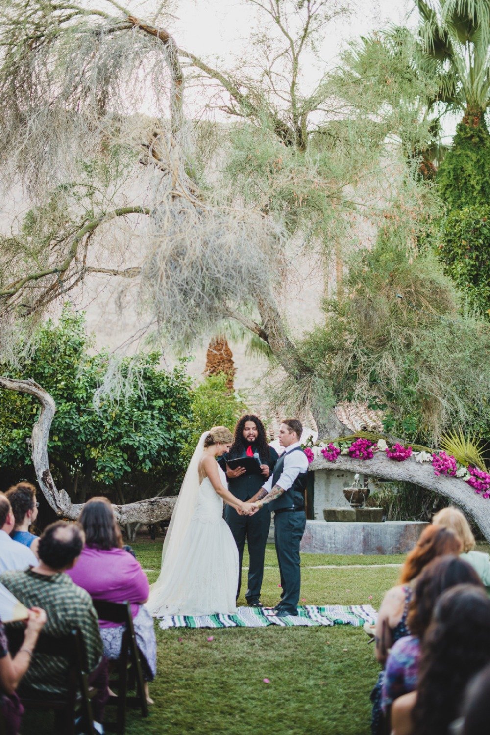 Intimate outdoor Palm Desert wedding