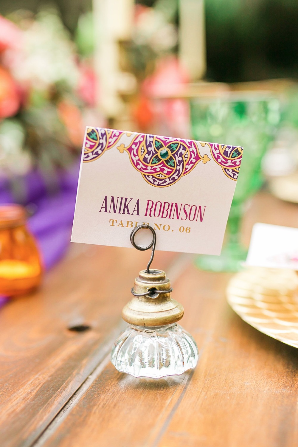 Cute place card and door knob holder