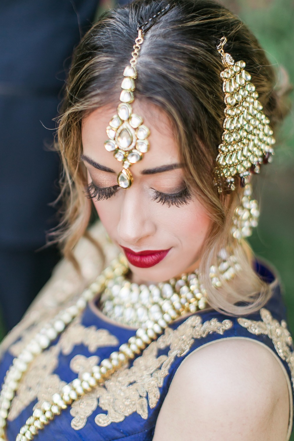Ornate bridal jewelry