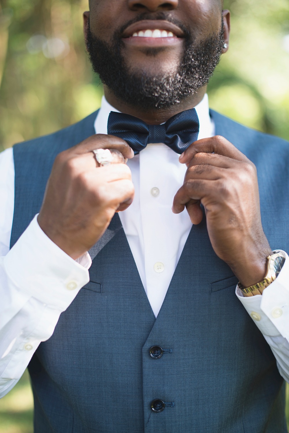 Dapper groom and bow tie