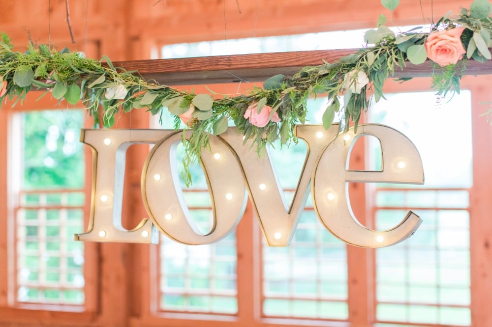 Love marquee sign