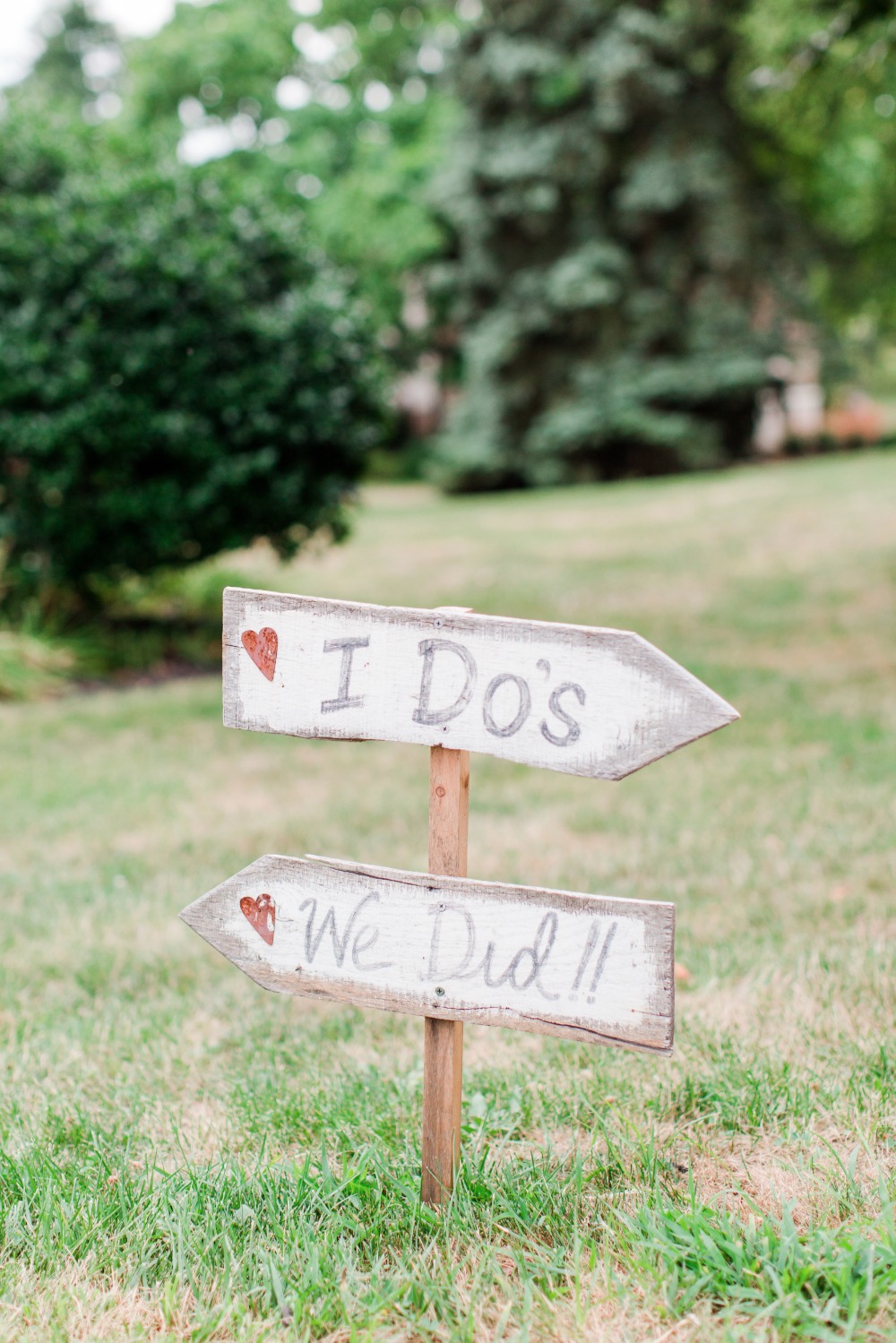 Rustic wedding signs