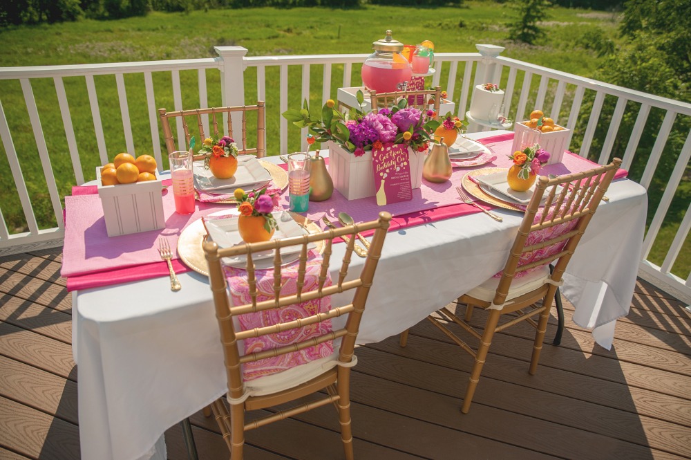 Chic pink and gold bridal shower