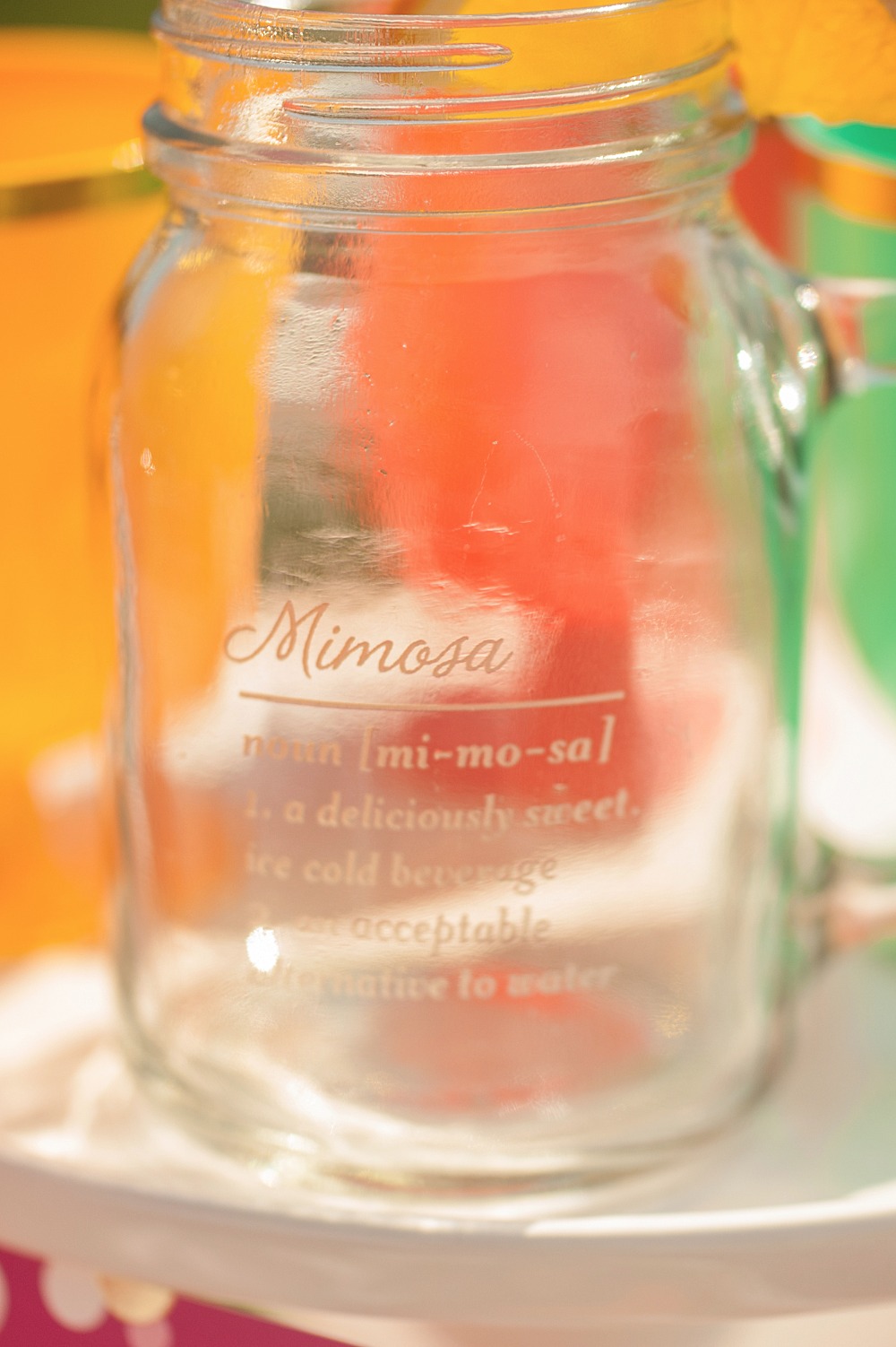 Bridal shower mimosa glass