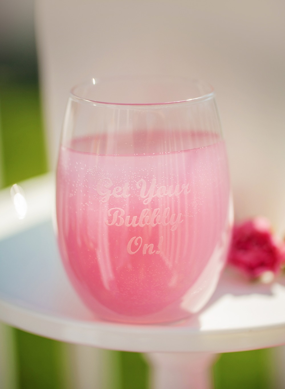 Get your bubbly on bridal shower glass