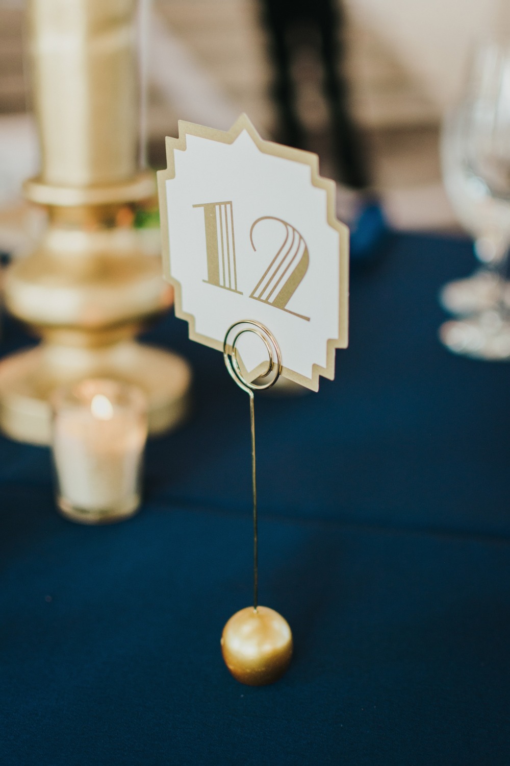 Gold and navy wedding