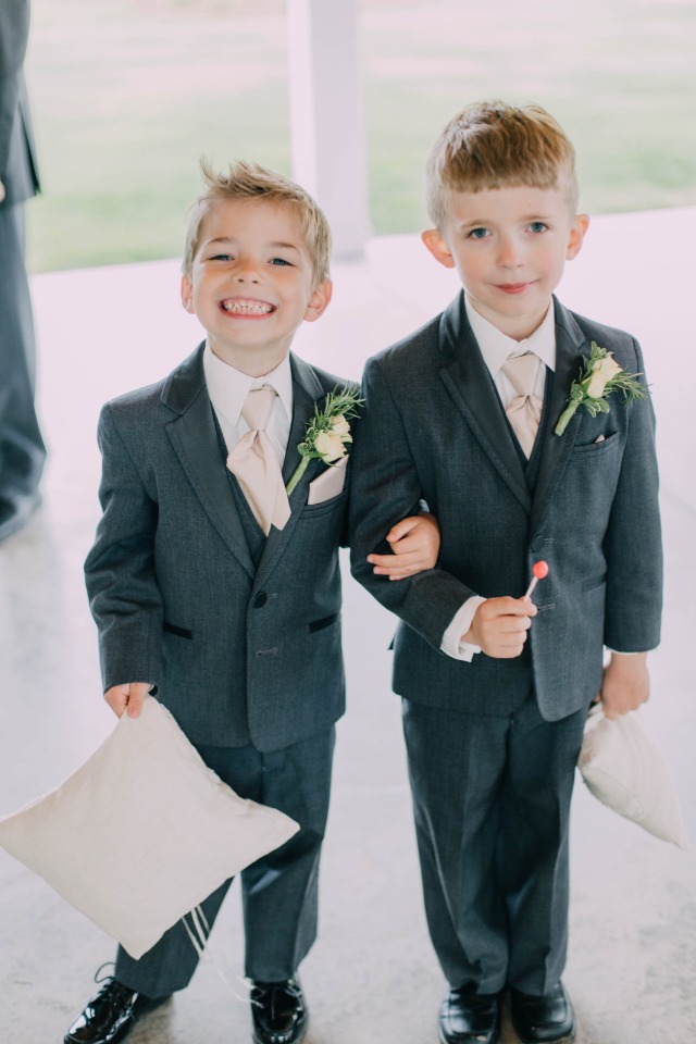 sweet and handsome looking ring bearers
