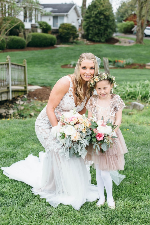 sweet brie and her flower girl