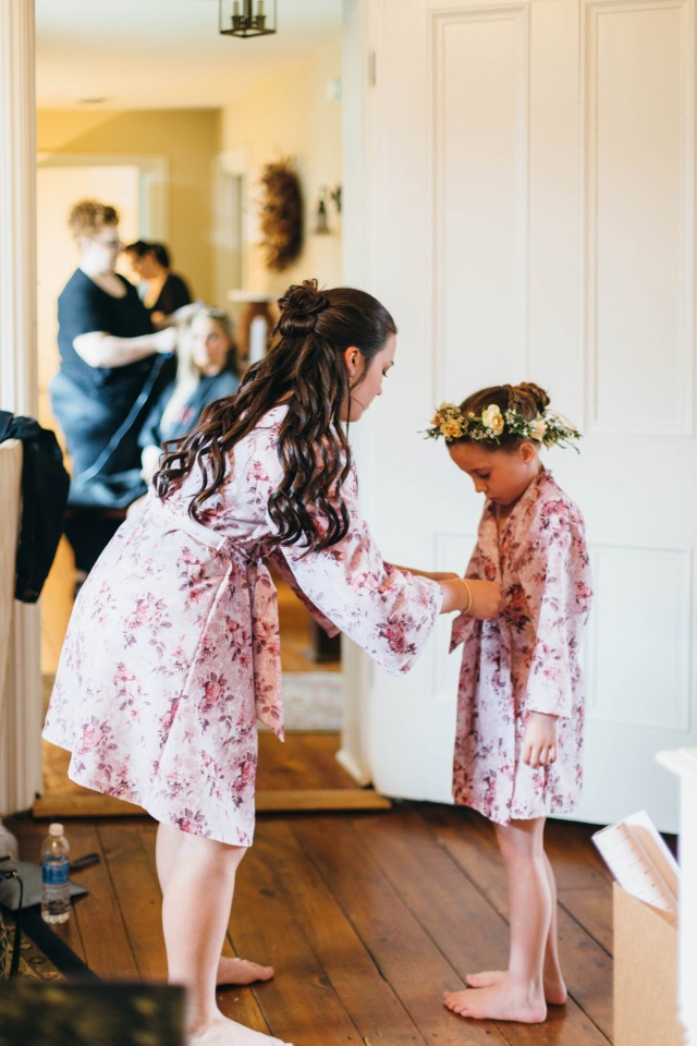 getting ready for the wedding