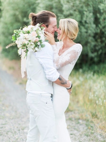 White and Ivory Rustic Chic Wedding In Idaho
