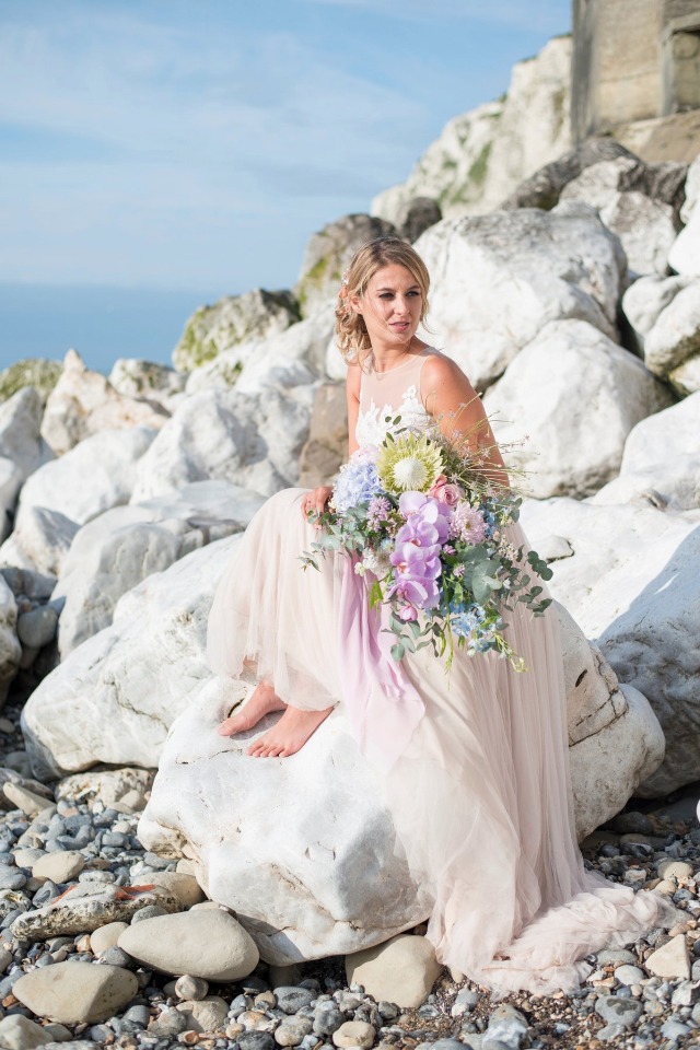 blush bridal dress by Enzoani