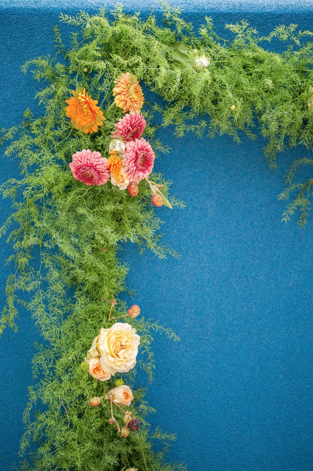 organic wedding floral garland