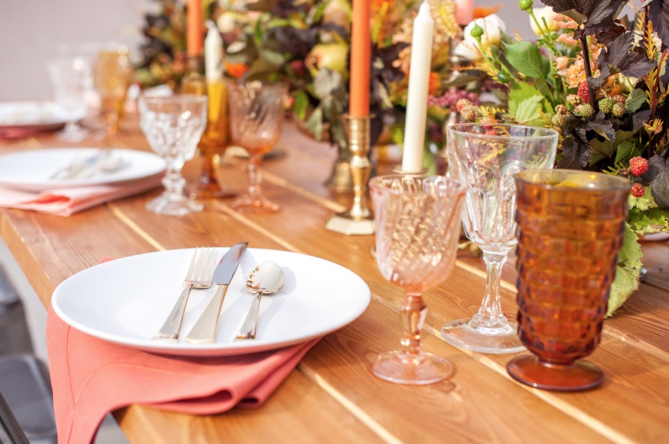 autumn wedding table decor