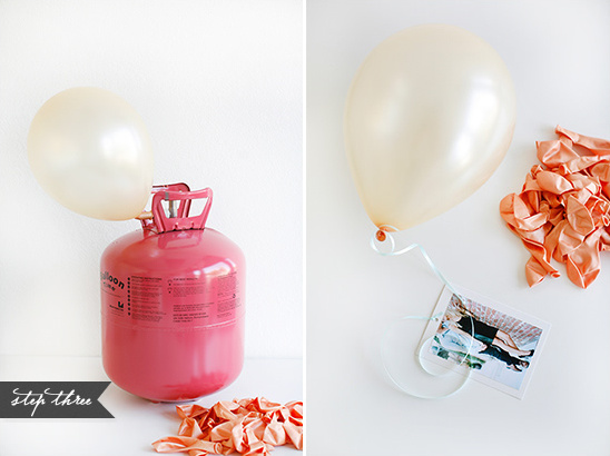 Helium tank filling balloons for a party decoration