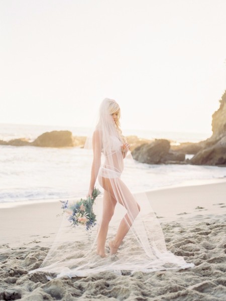 Blue and Lace Beach Boudoir Session