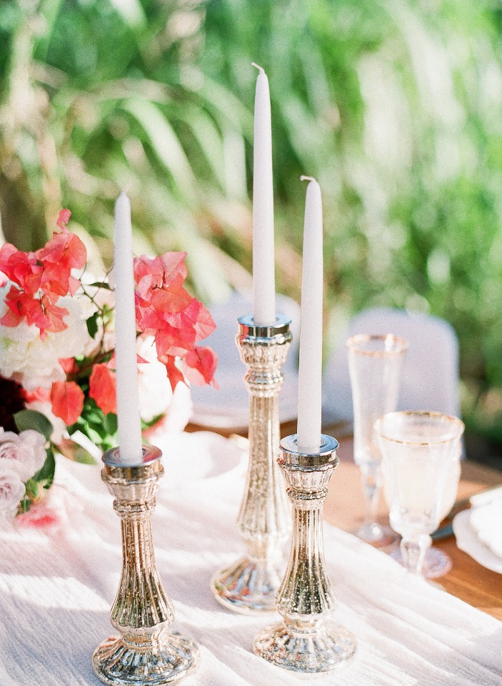 vintage silver candle sticks for your wedding table centerpiece