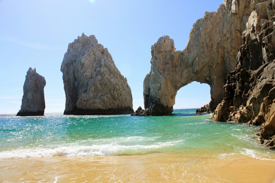 Cabo San Lucas El Arco rock formations at Lovers Beach