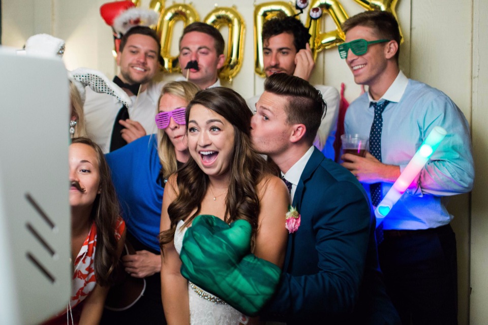 funny photo booth for your reception