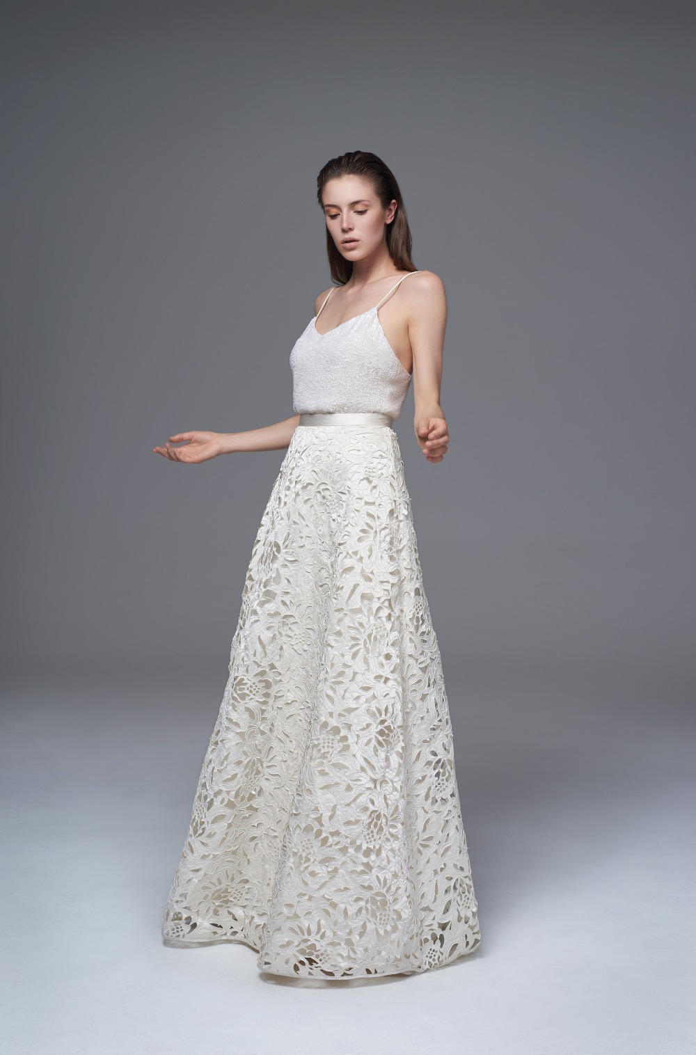ISOBEL SKIRT CELINE CAMI  FRONT from the Halfpenny Bridal Collection