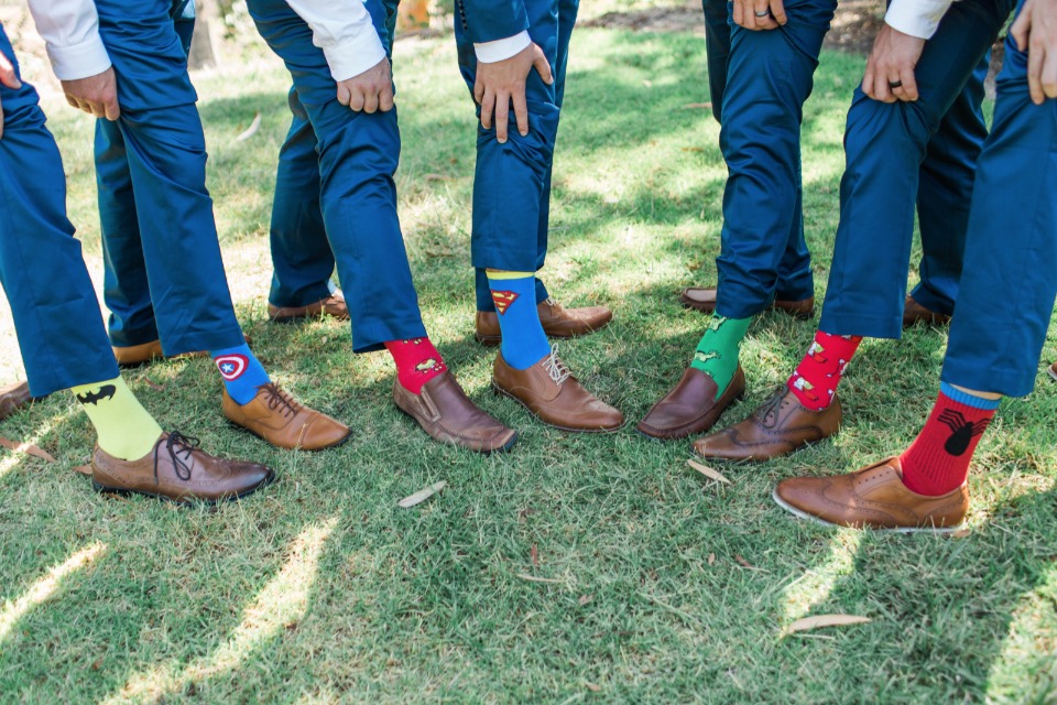 superhero groomsmen socks