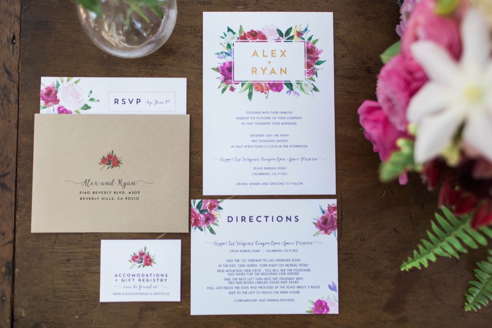 floral wedding stationery from Pape Tie Affair