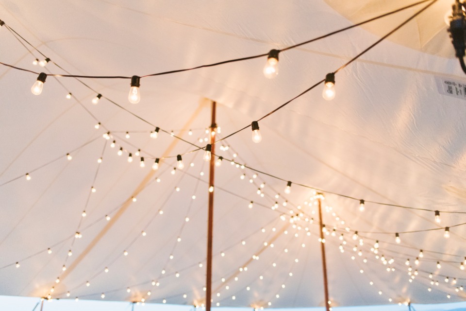 light up your reception with bistro string lights