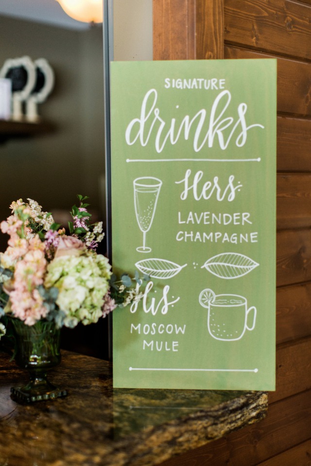 wedding drinks menu