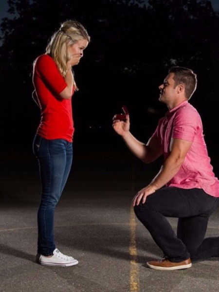 The Couple that Plays Together Stay Together Basketball Proposal
