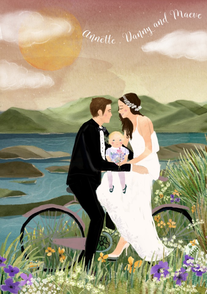 Till Dawn Custom Wedding Illustrations